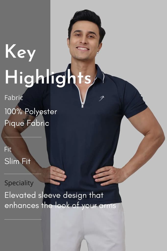 Stride Polo T-shirt Navy — photo 7