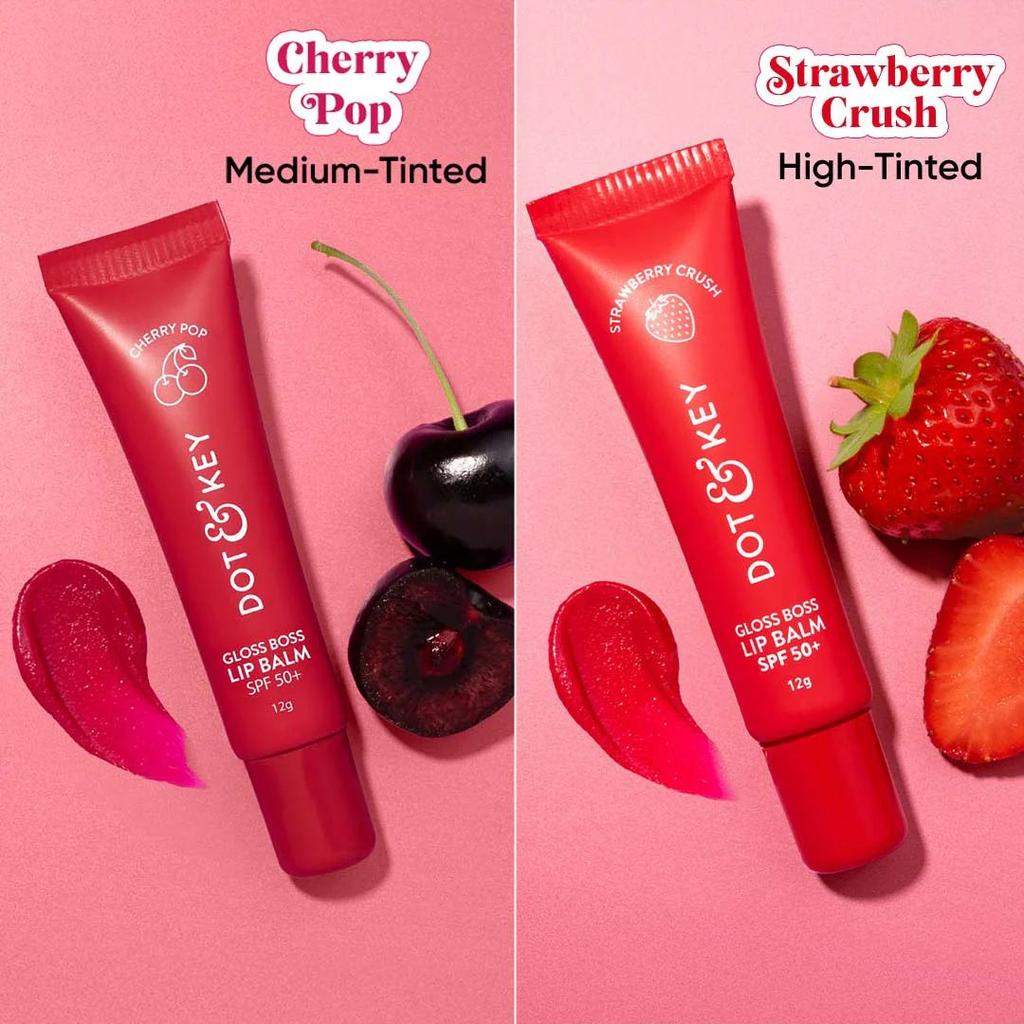 SPF 50+ Vitamin C + E Brightening Lip Balm - Pack of 2 — Strawberry Crush + Cherry Pop