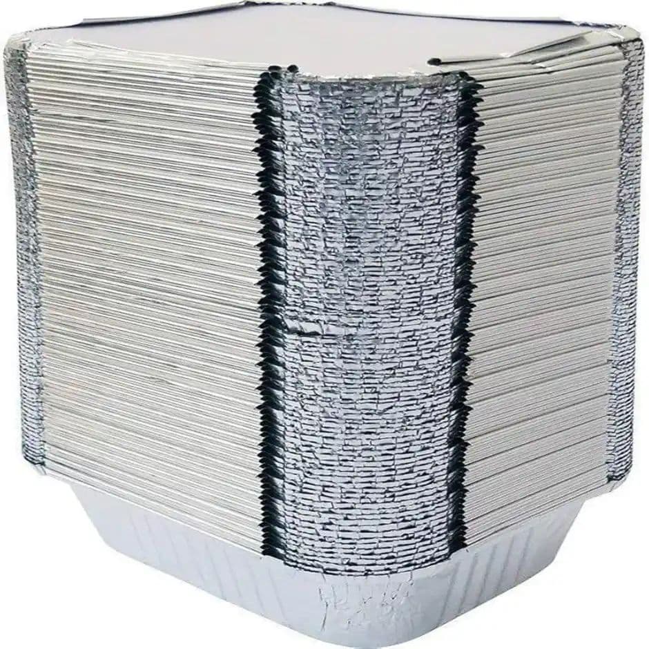 Naturepac Foil Container + Lid | 450 ml | Sturdy & Practical