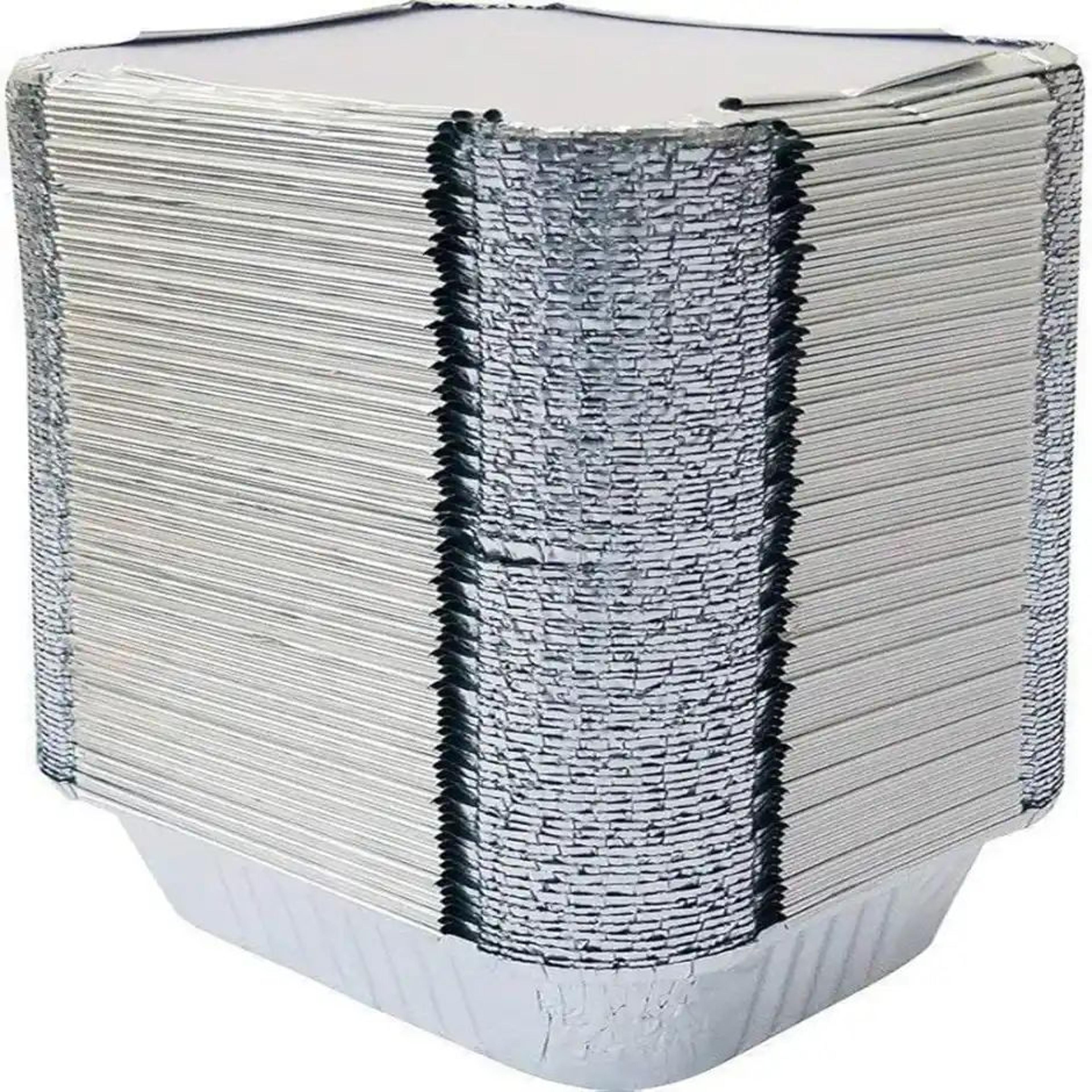 Naturepac Foil Container + Lid | 450 ml | Sturdy & Practical