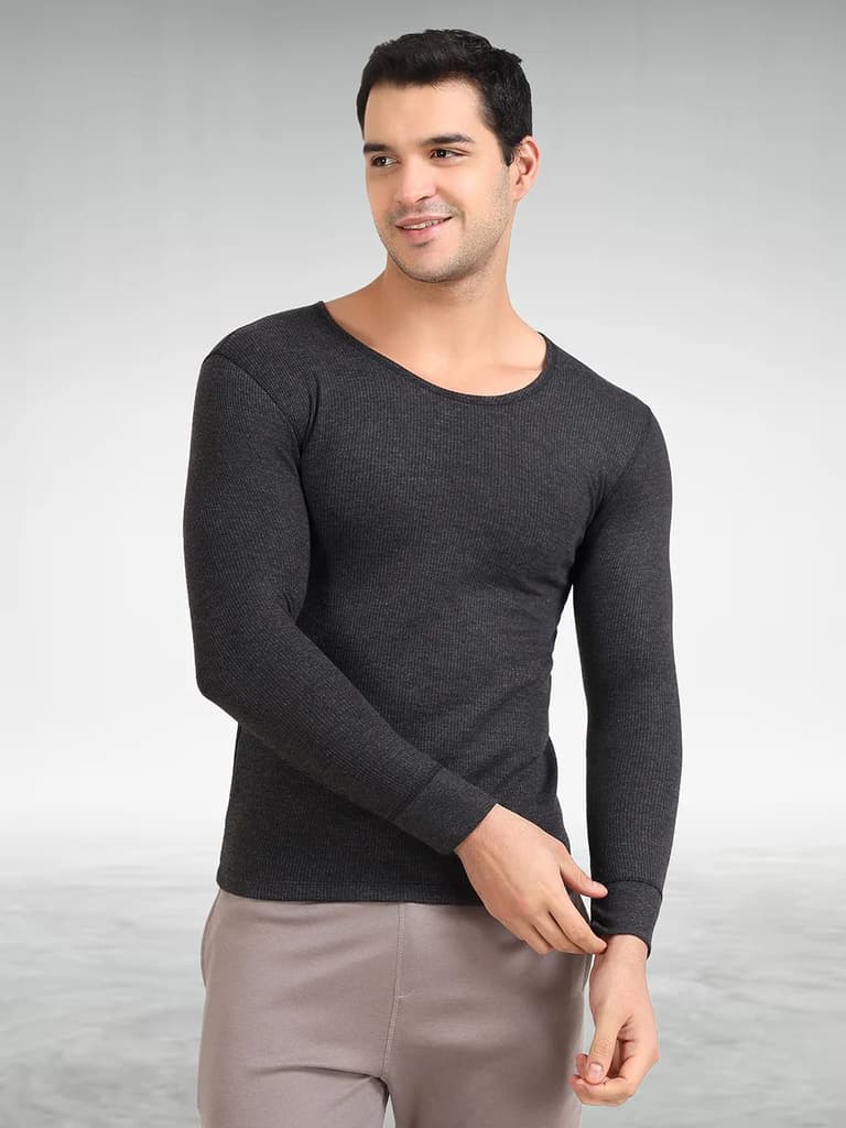 BlazeTech Thermal Vest Full Sleeves | Dark Grey — Dark Grey / S