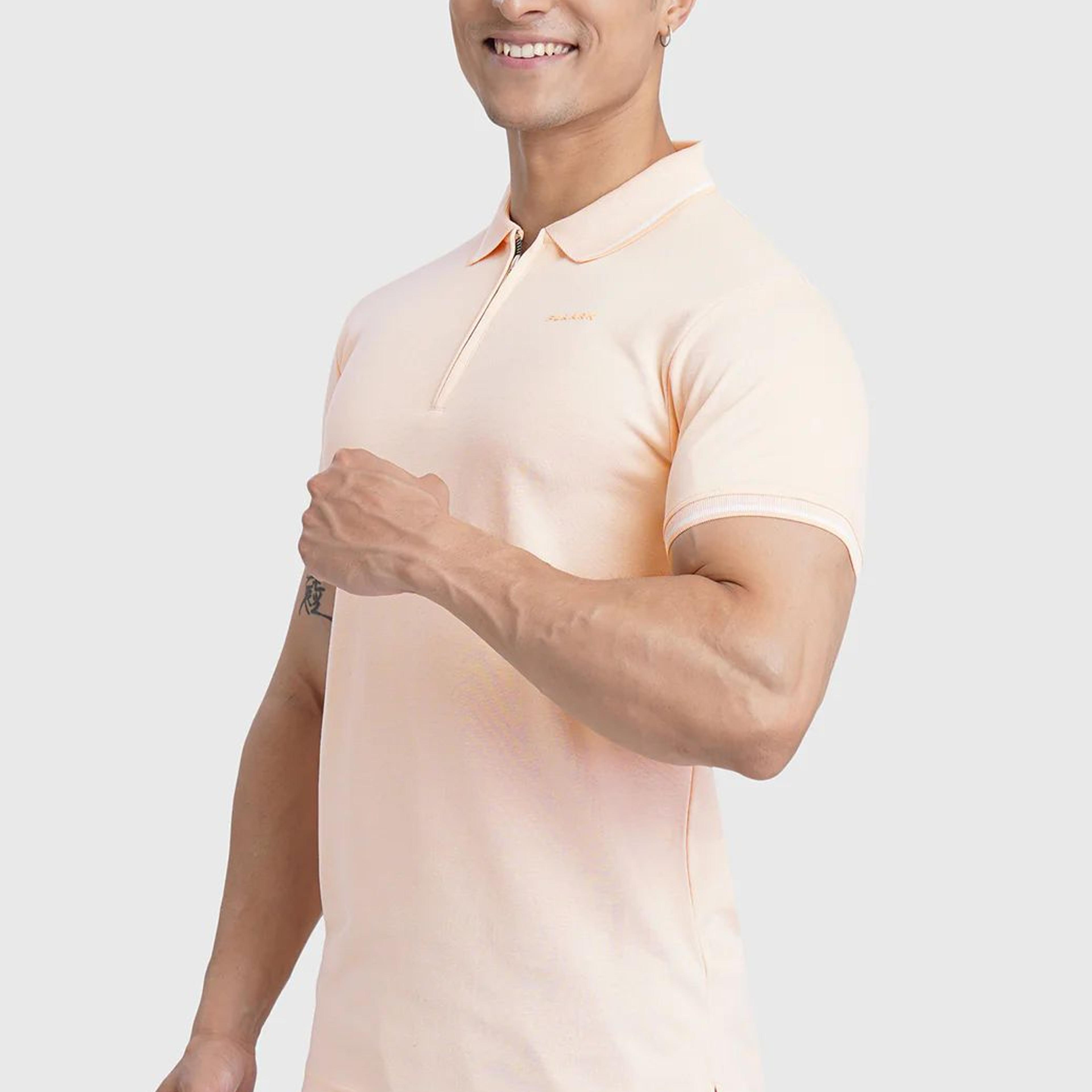 Heritage Polo T-shirt Peach