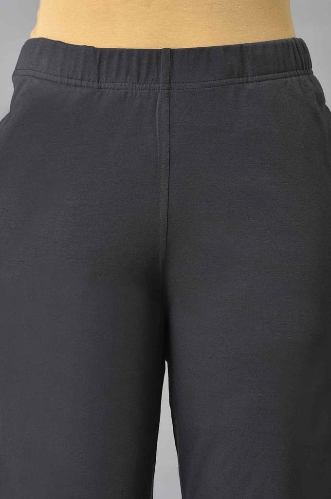 Grey Cotton Jersey Pants — photo 3