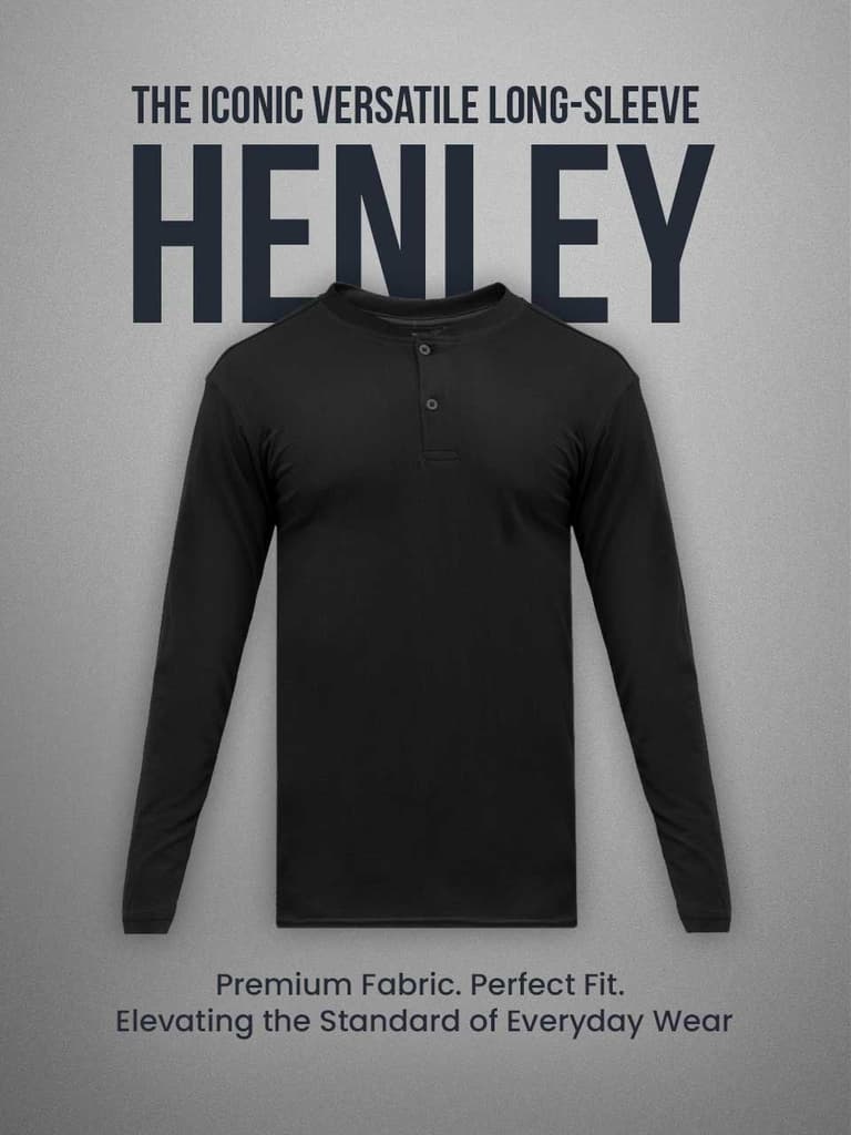 Men's Henley T-shirt Fullsleeve | Freecultr — photo 8
