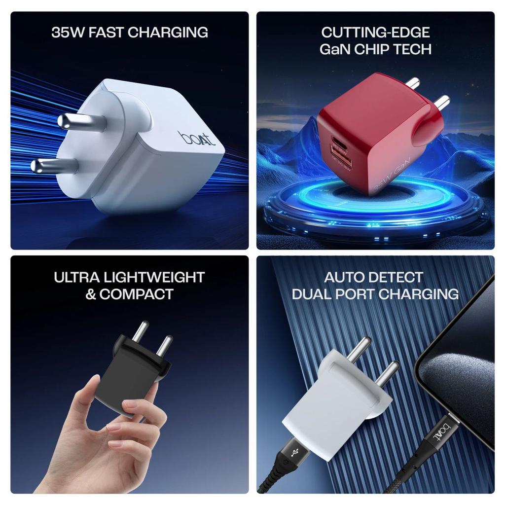 35W GAN Charger | 35W Fast Charger with GaN Chip Technology, 12 Layers of Smart IC Protection, Dual-Port Charging — photo 10