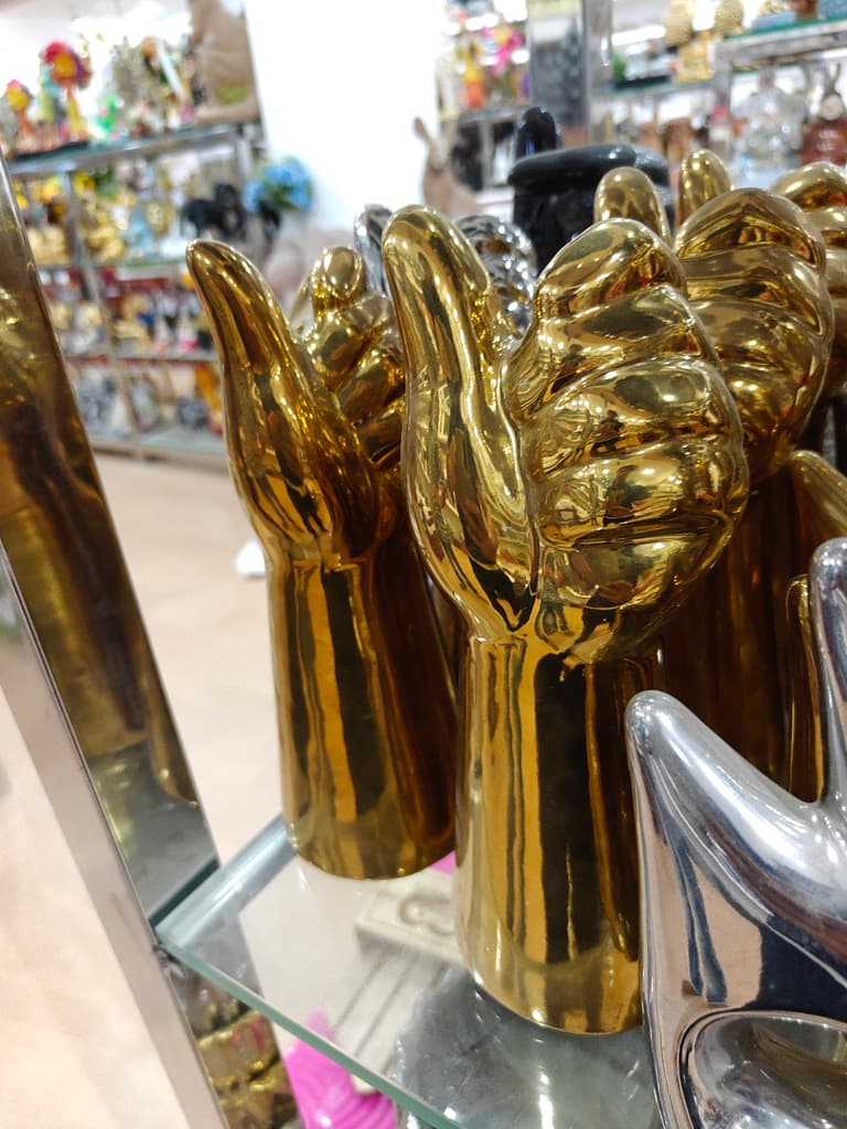 Gold Finger Statue | Decorative | Metal | Unknown