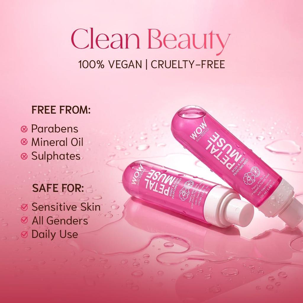 Petal Muse Floral Hair & Body Mist Long-Lasting Peony Freshness