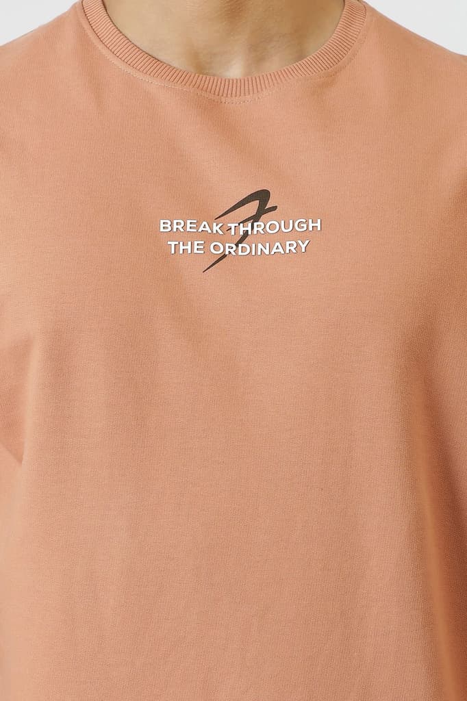 Break Through Oversized T-shirt Warm Beige — photo 4