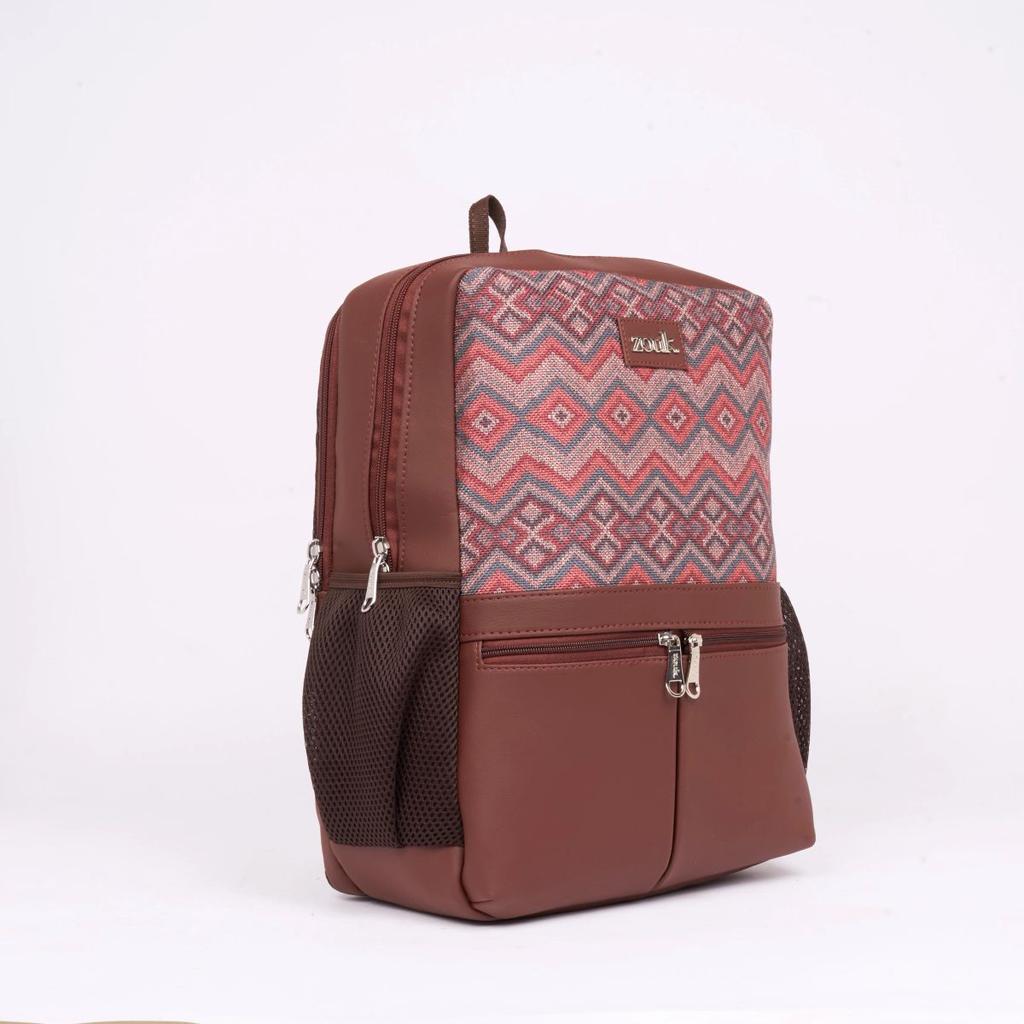 Gwalior Weaves Office Backpack (Brown) — photo 3