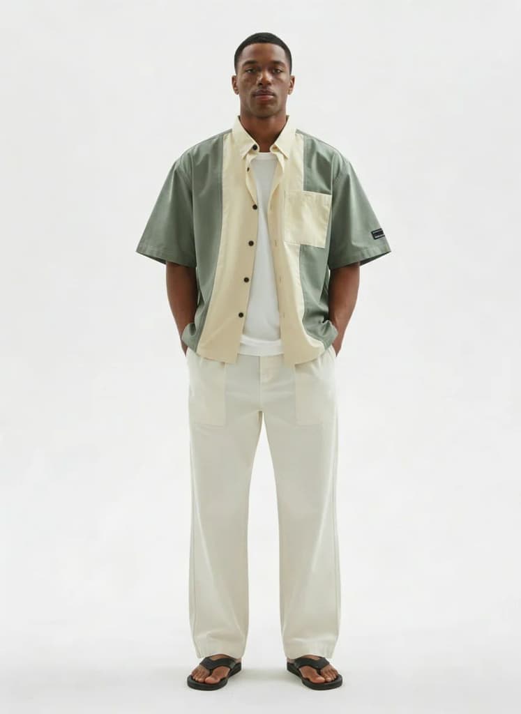 Colourblocked Casual Shirt // 001 — photo 4