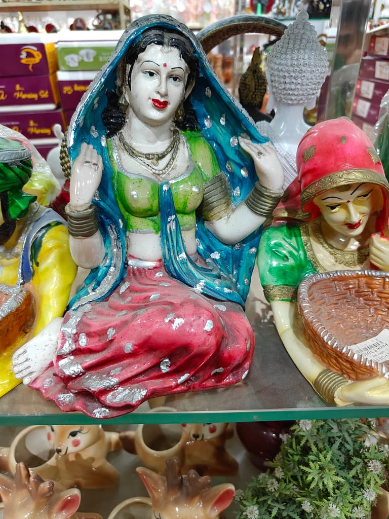 Green Statue | Decorative | Ceramic | Indian