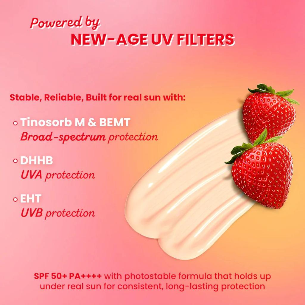 Strawberry Dew Tinted Sunscreen SPF 50+ PA++++ With New-Age UV Filters — photo 3