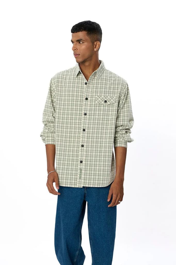 Check Corduroy Shirt 008 // regular fit — photo 7
