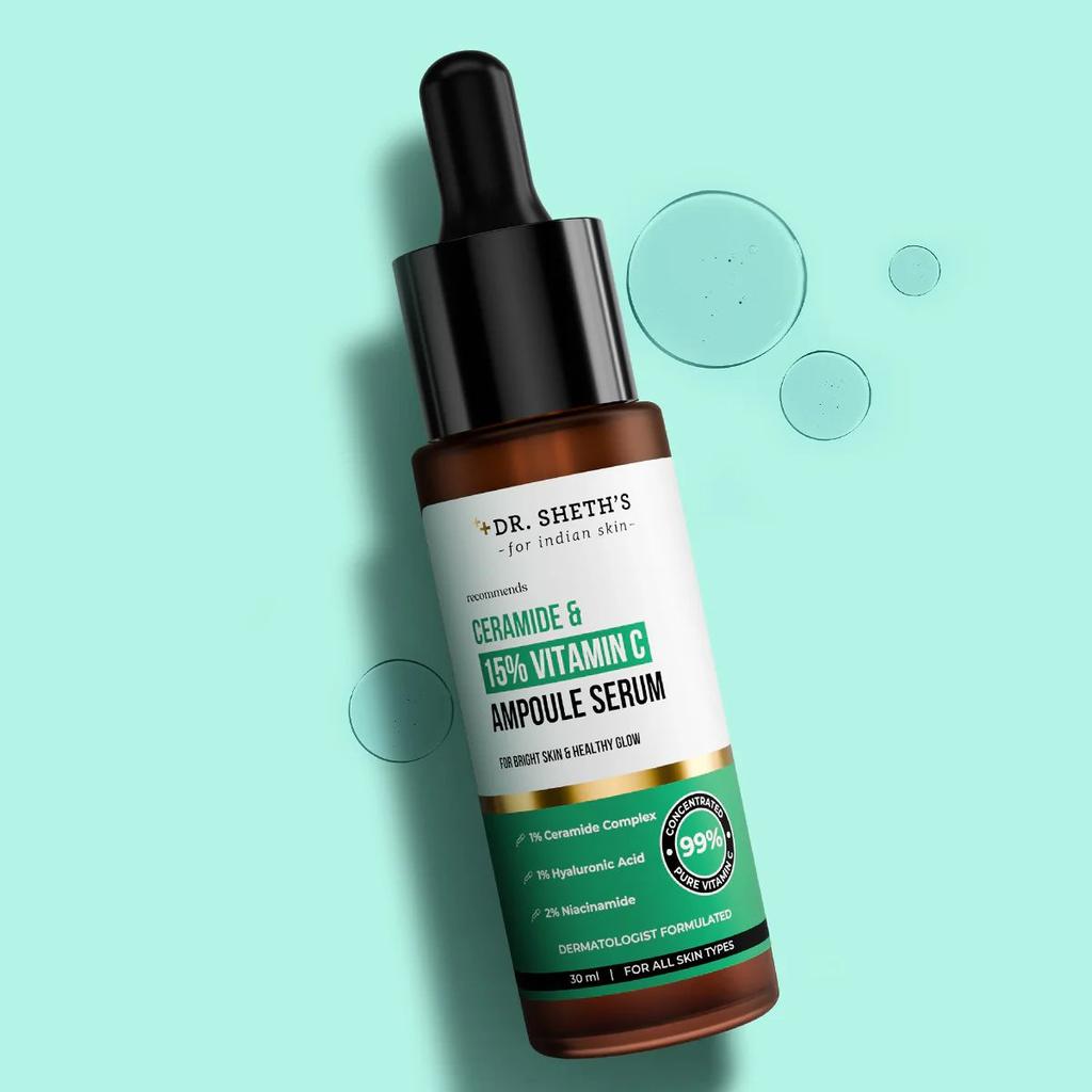 Non-Irritating Ceramide & 15% Vitamin C Ampoule Serum - 30ml