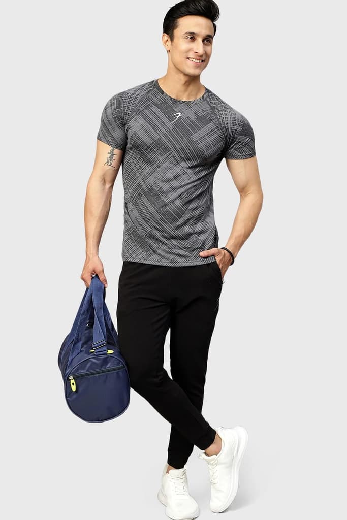Ozone Jacquard T-shirt Coal — photo 2