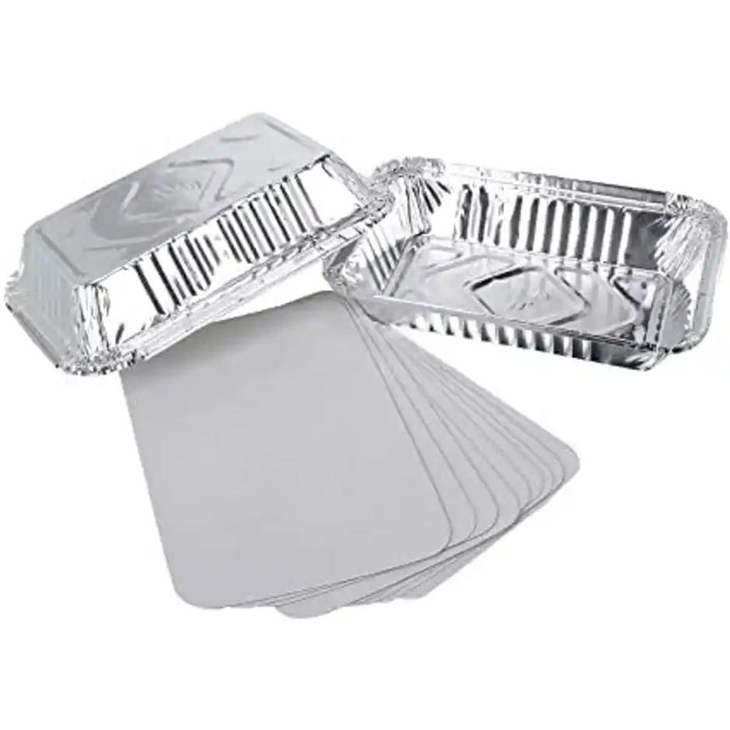 Disposable Aluminium Container With Lid | Pack Of 25 | 450 ml | Tempware