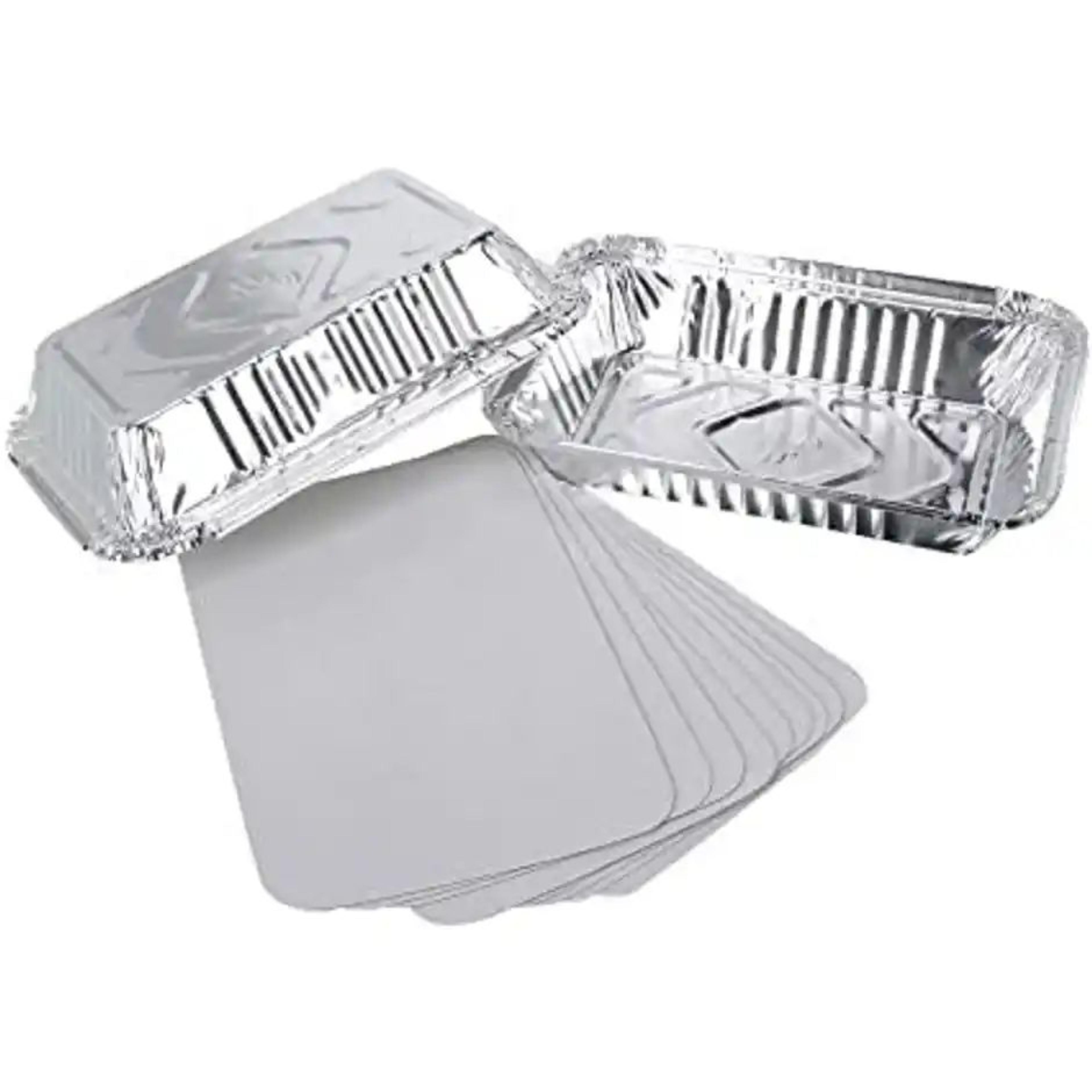 Disposable Aluminium Container With Lid | Pack Of 25 | 450 ml | Tempware