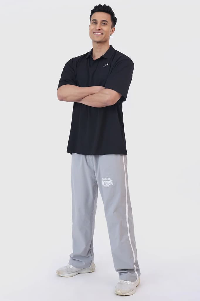 Noir Oversized Polo T-shirt Black — photo 2