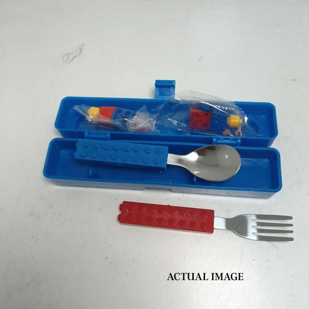 Building Block Kids Cutlery Set | Fun Block Handles + Travel Case — photo 5