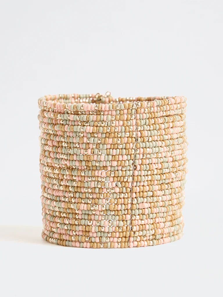 Westside Accessories Multi Color Beaded Cuff
