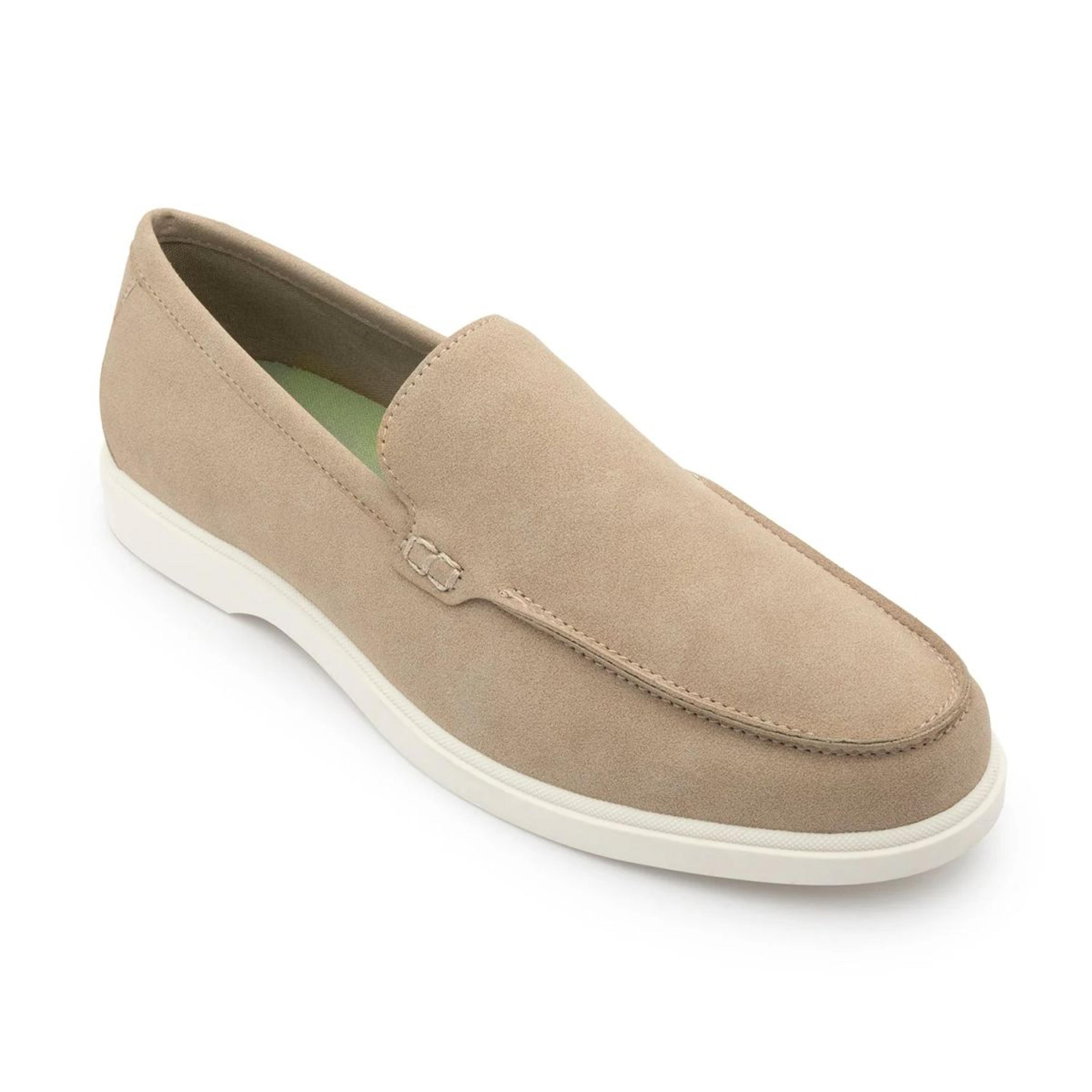 Vegan Loafer Shoes for Men in Sand| Low-Cut Formal Dress Shoes.