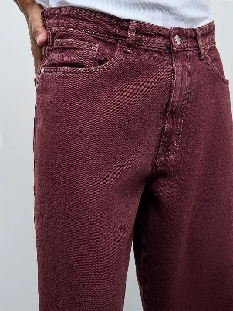 Nuon Red Relaxed-Fit Mid-Rise Jeans — photo 3