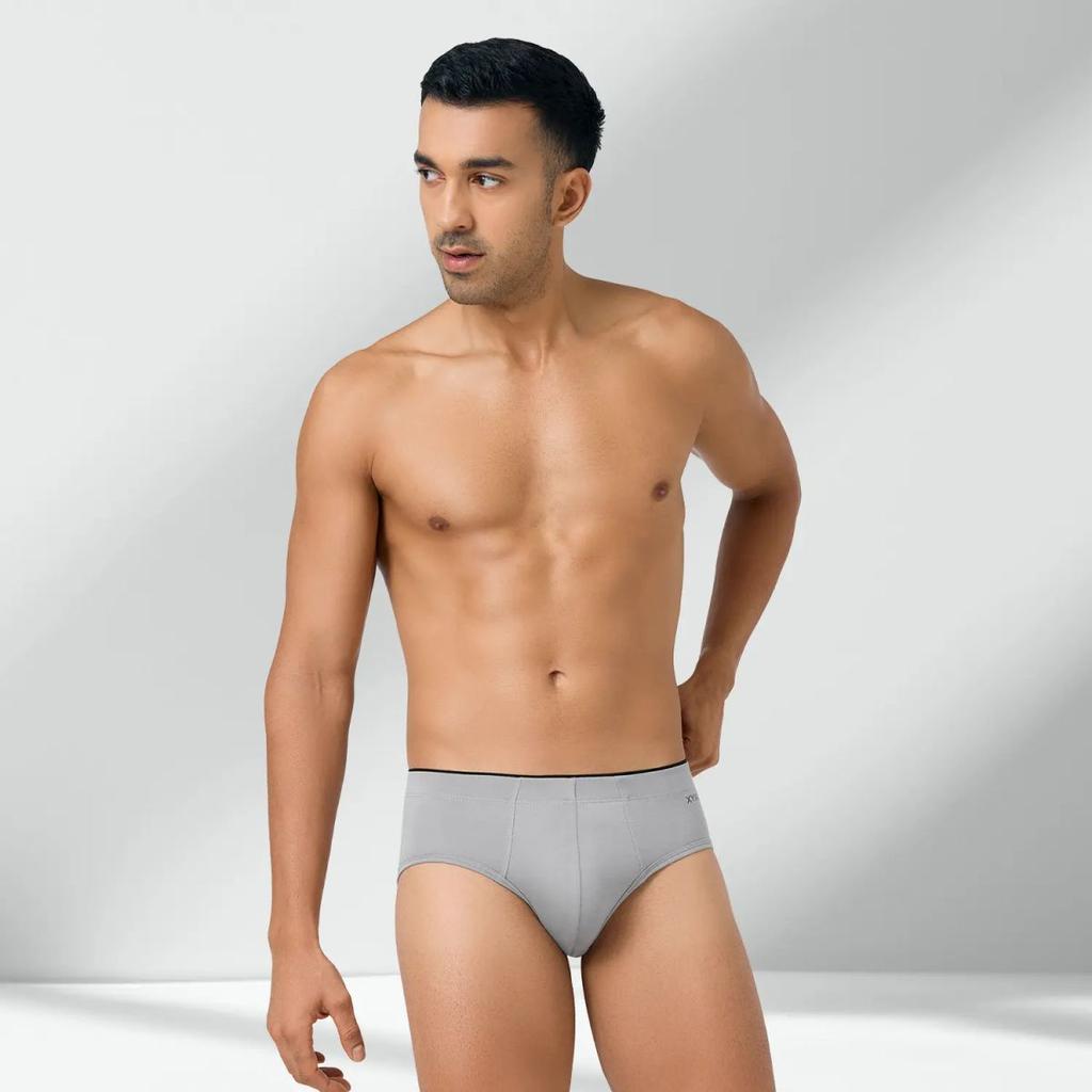 Super Combed Cotton-Modal Briefs - Ash Grey — photo 6