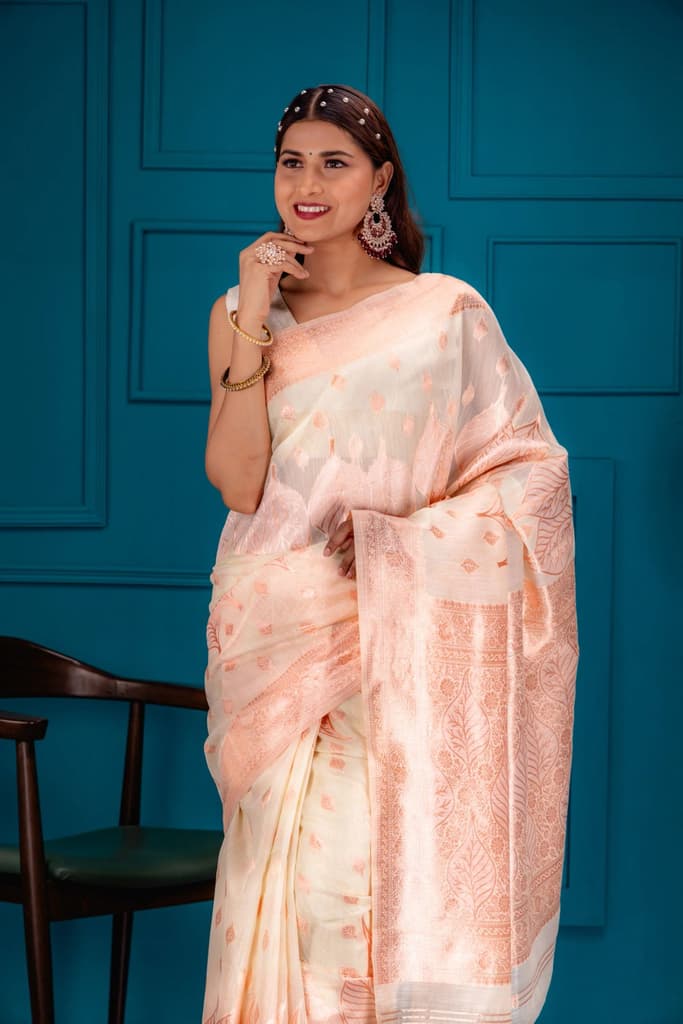 Mimosa Women's Woven Design Banarasi Style Art Silk Saree With Blouse Piece : SA00001766HWFREE — photo 2