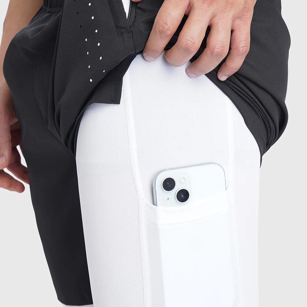 2 in 1 Laser Shorts Black