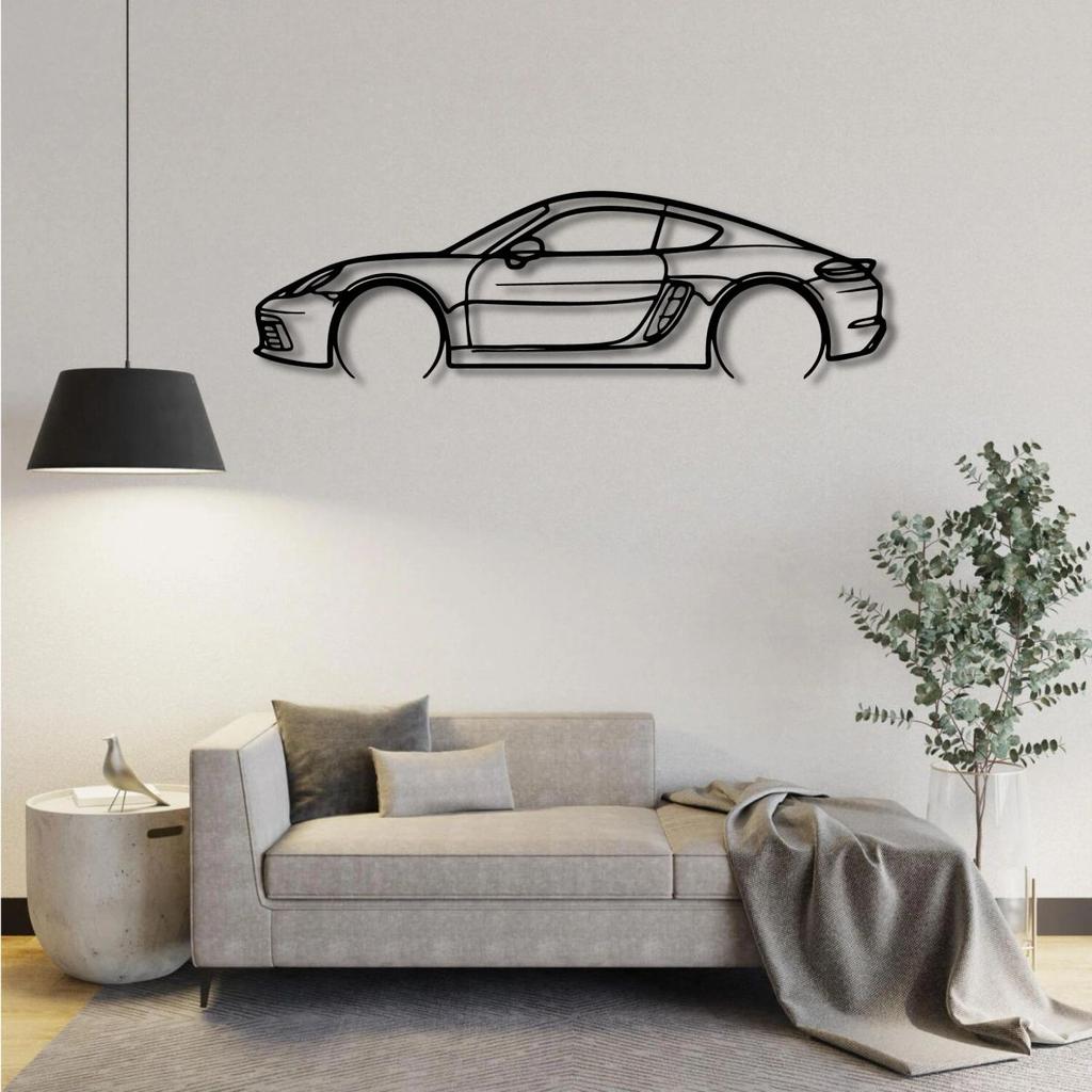 PORSCHE CAYMAN 718 GTS METAL WALL ART — photo 2