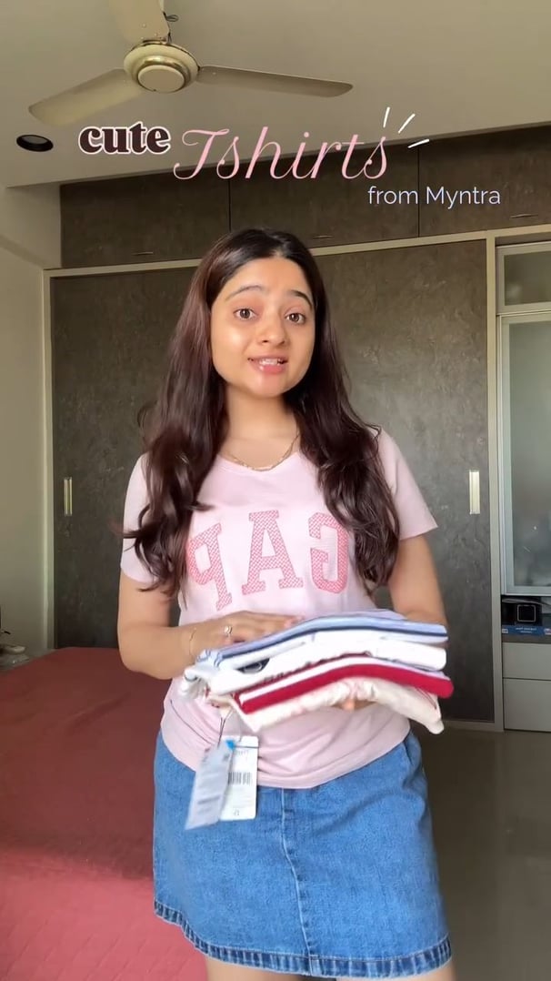 Title: Cute T-Shirts Try-On & Haul From Myntra! 🛍️✨