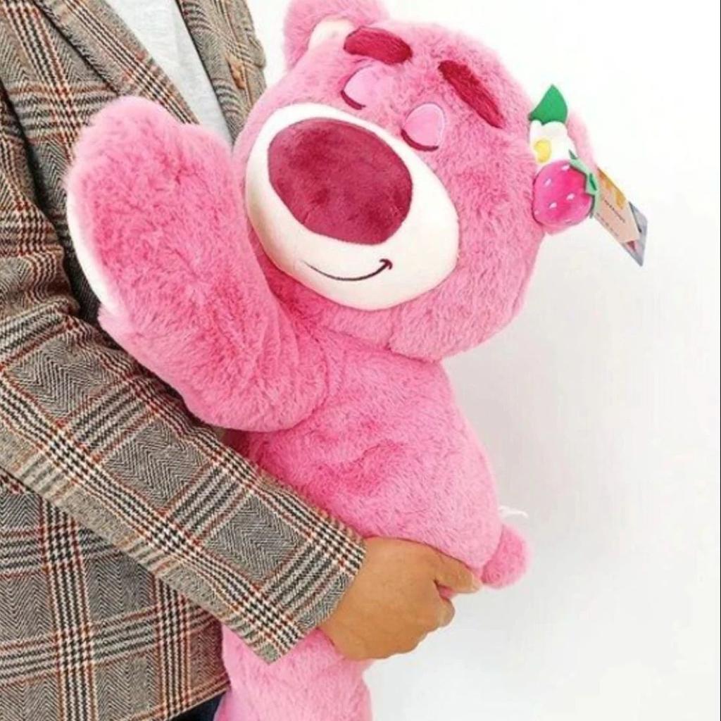 Sleepy Pink Bear Plush Pillow with Blanket — photo 3
