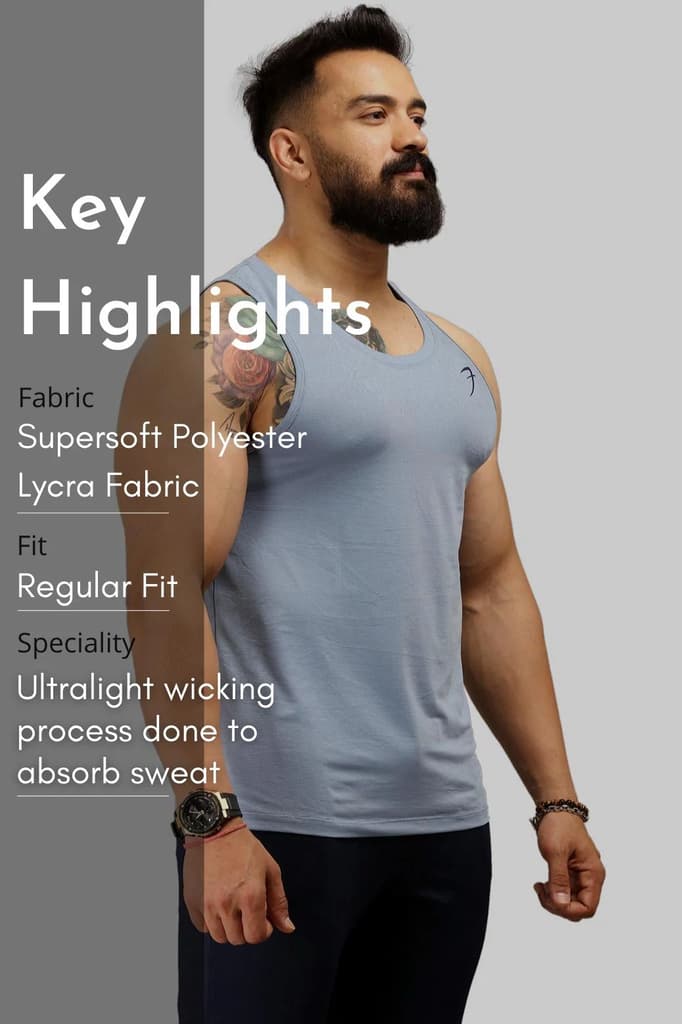Men's Light Tank Blue — photo 6
