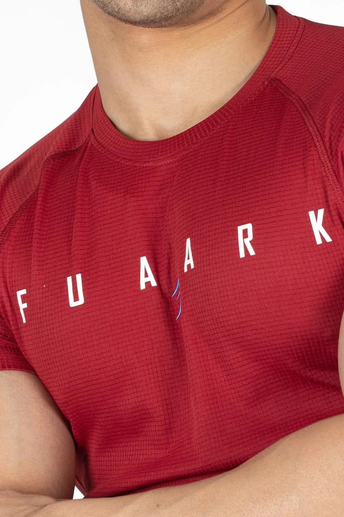 Checks T-shirt Maroon — photo 3