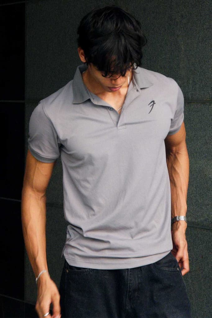 Obsidian Polo T-shirt Light Grey — S