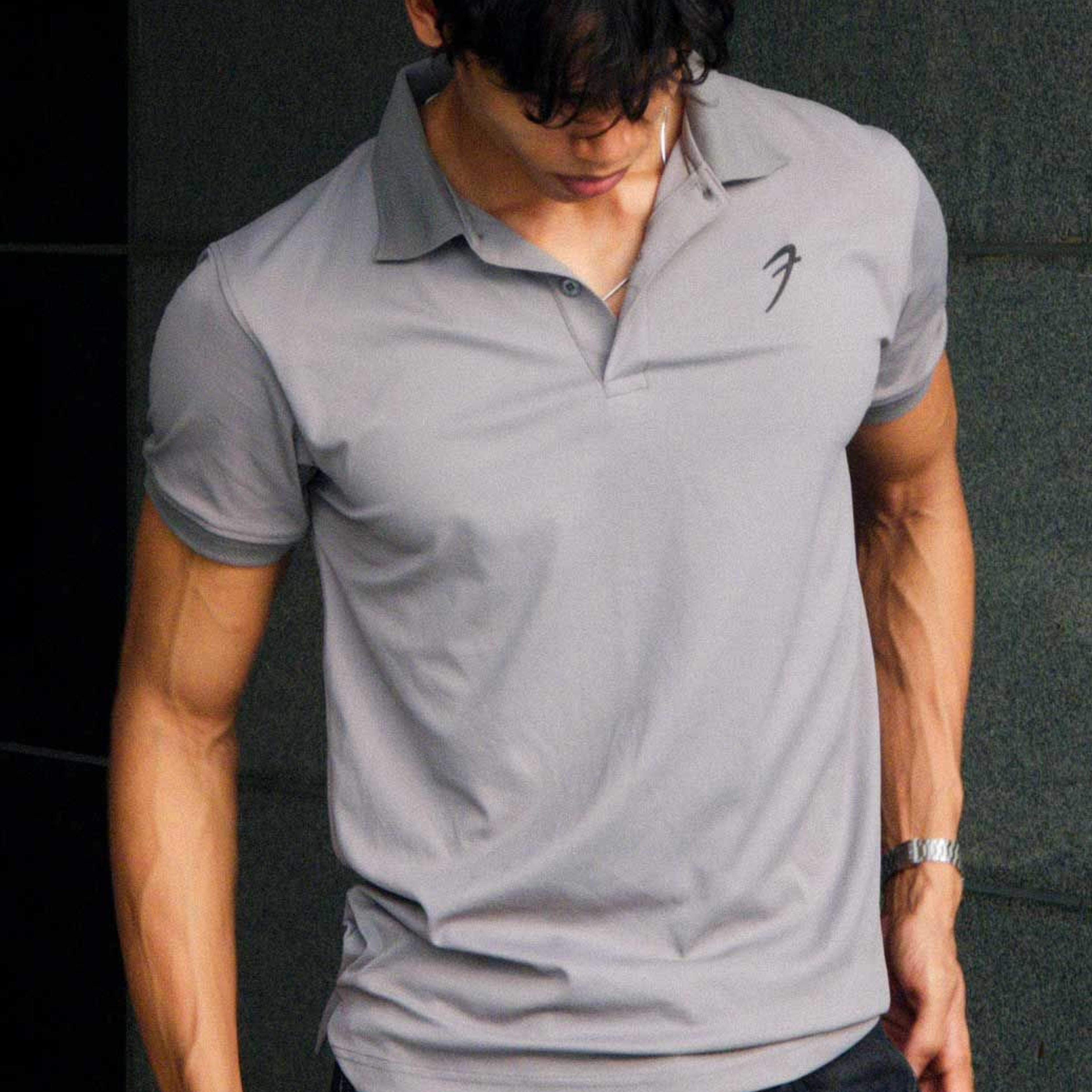 Obsidian Polo T-shirt Light Grey