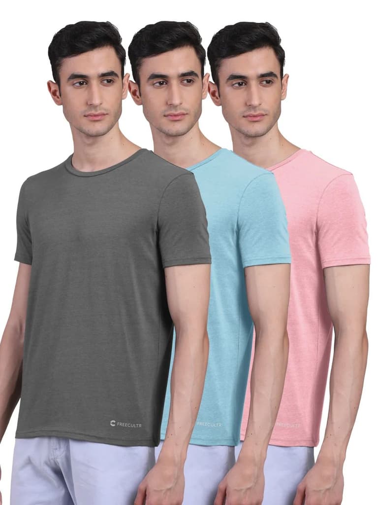 Men's Half Sleeves Bamboo Undershirts (Loungewear & Sleepwear) - Pack of 3 — photo 13