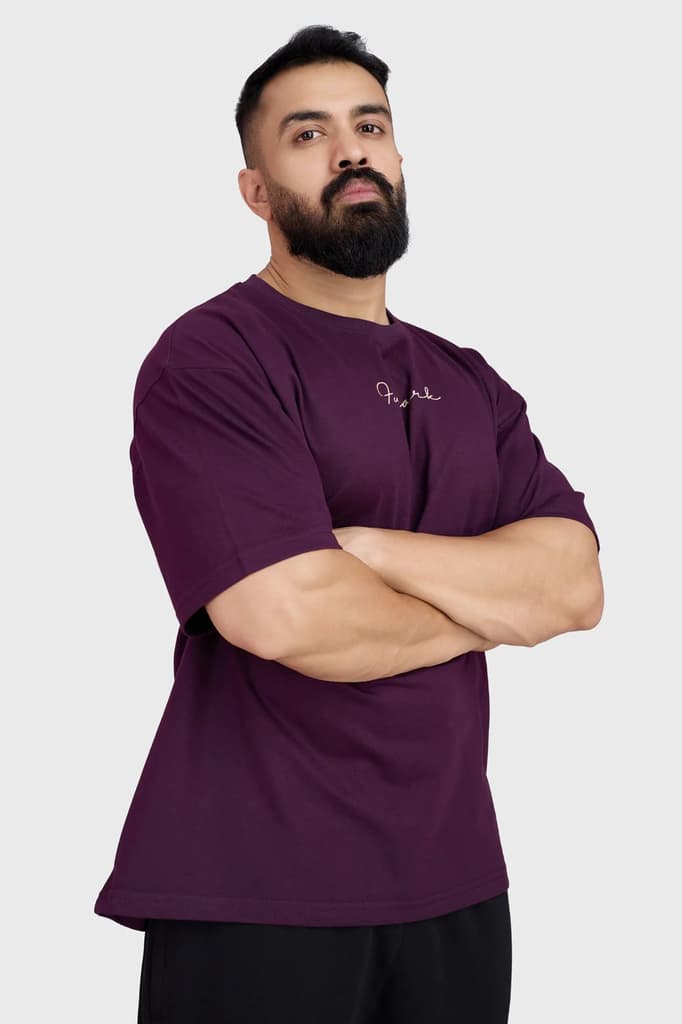 Weekend Oversized T-shirt Plum — photo 3