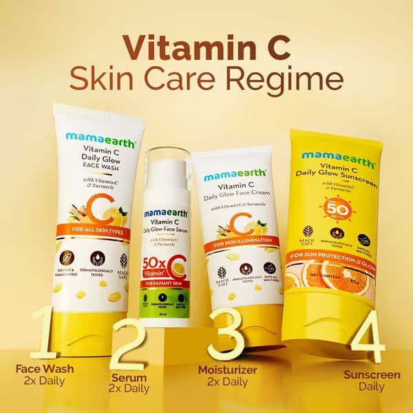 Mamaearth Vitamin C Sunscreen SPF 50 PA++++ 50g Pack of 3