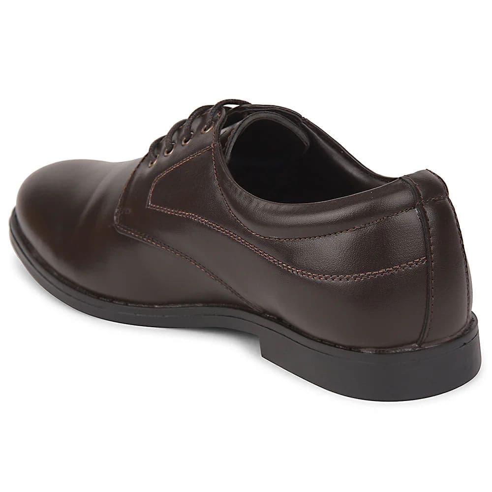Fortune Brown Formal Lacing Derby Shoes For Men MAJESTIC-1 By Liberty — photo 4