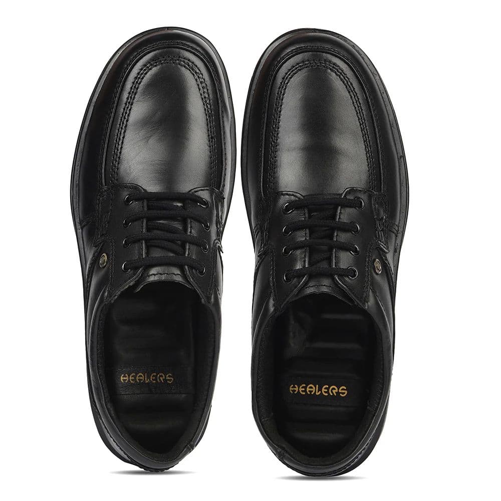 Healers Black Formal Lacing Derby Shoes For Men 719053AN By Liberty — photo 8