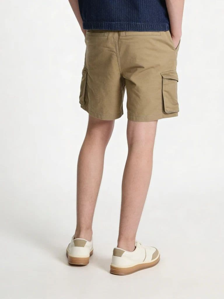 Y&F Kids Boys Stone Cargo Pocket Cotton-Blend Shorts — photo 2
