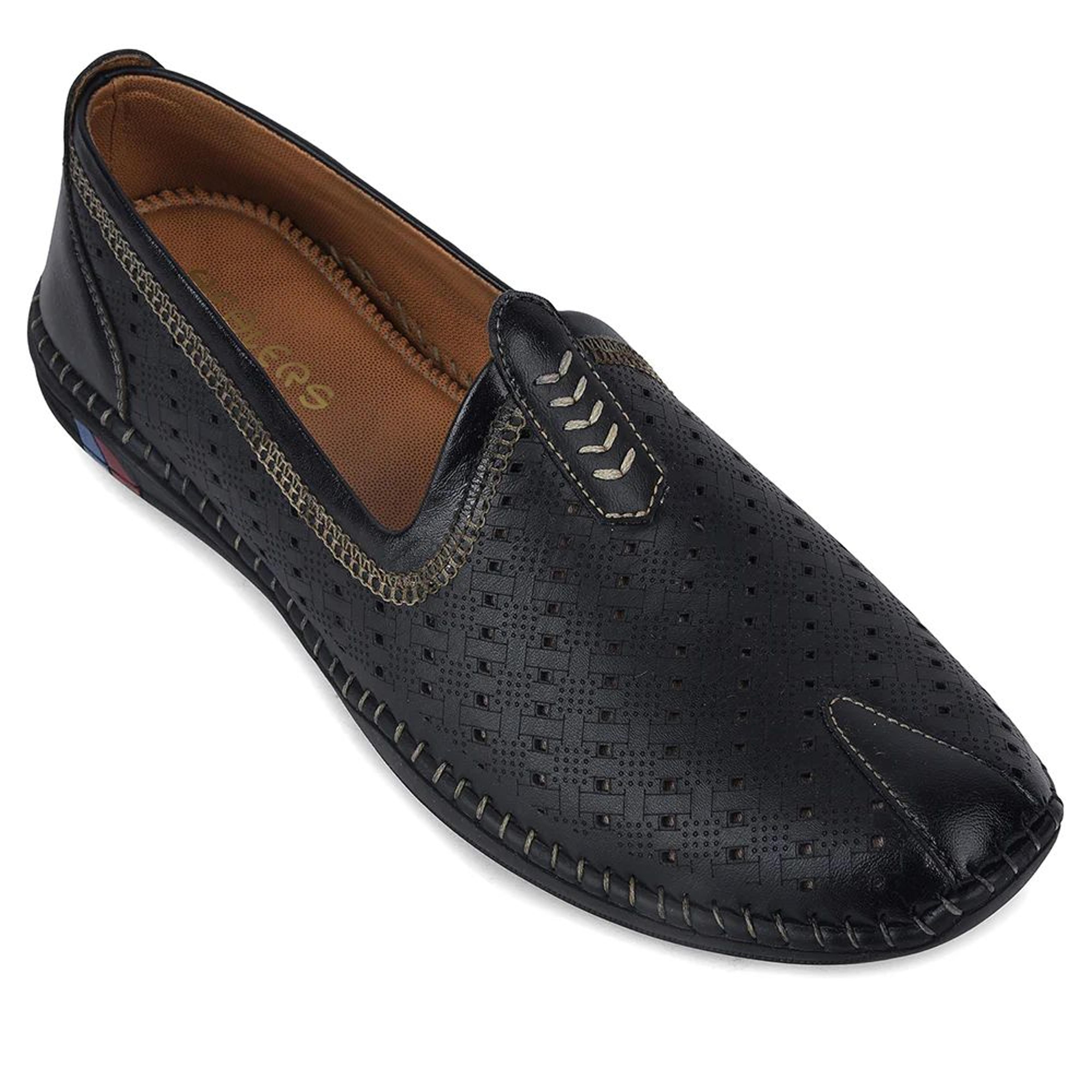 Fortune BMR-13E Black Casual Non Lacing Juttis for Men By Liberty