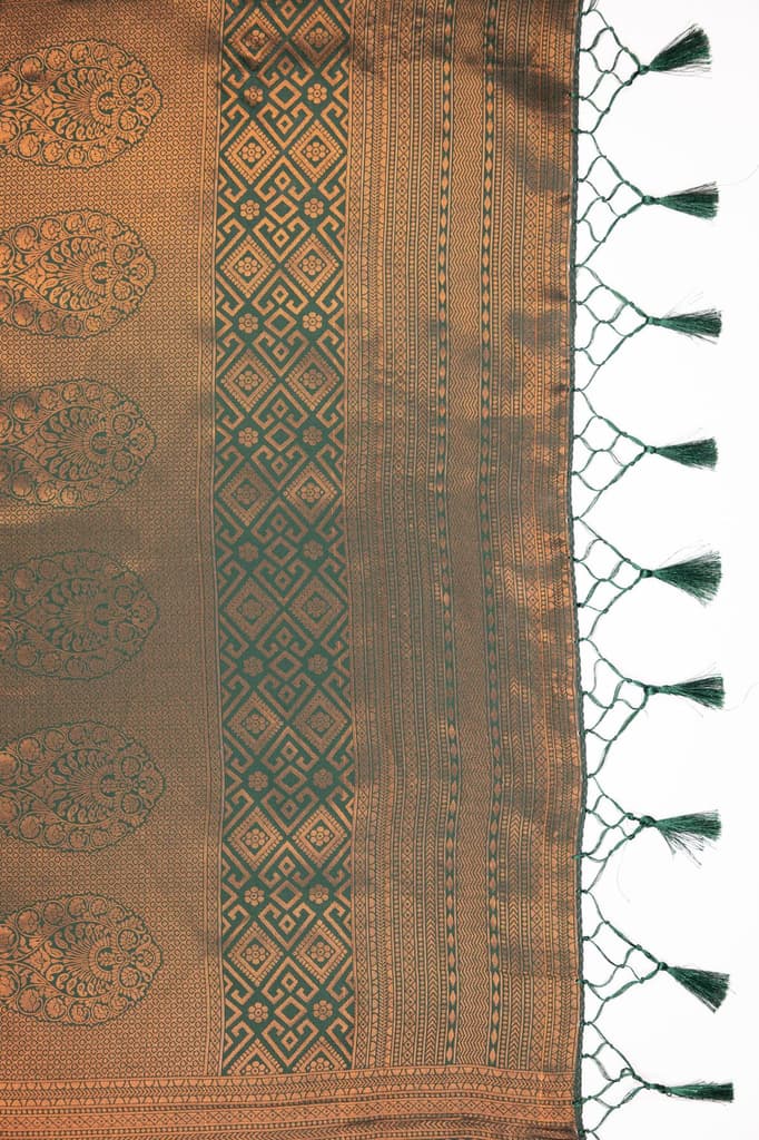 Mimosa Women's Woven Design Kanjivaram Style Art Silk Saree With Blouse Piece : SA00001789PSFREE — photo 6