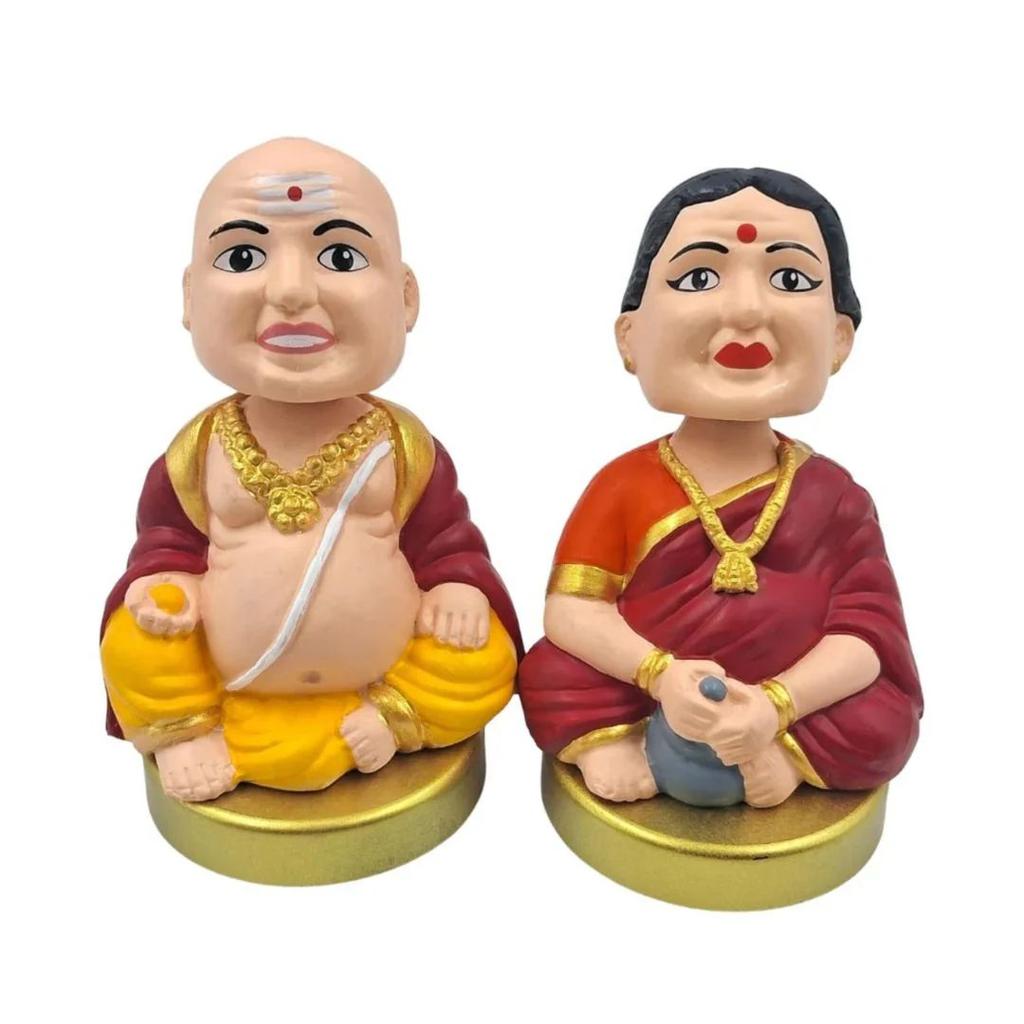Grandpa n Grandma Figurine Set – HandPainted Home Décor — photo 3