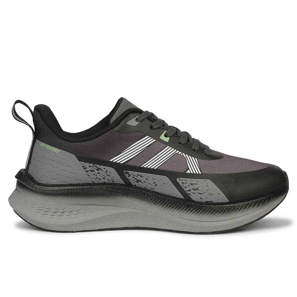 Leap7X ZLP-XM-20 Black Sports Lacing Running Shoes for Men by Liberty — photo 2