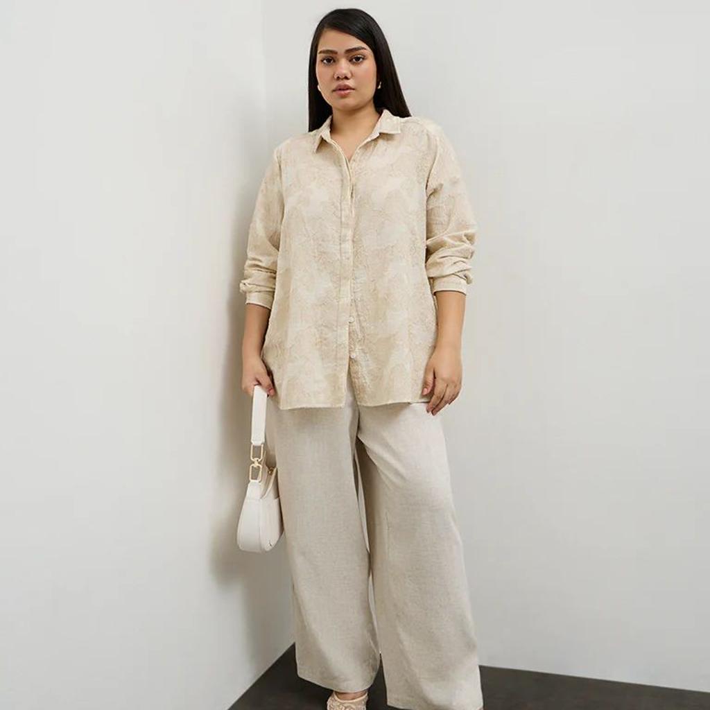 Gia Cream Textured Blouse