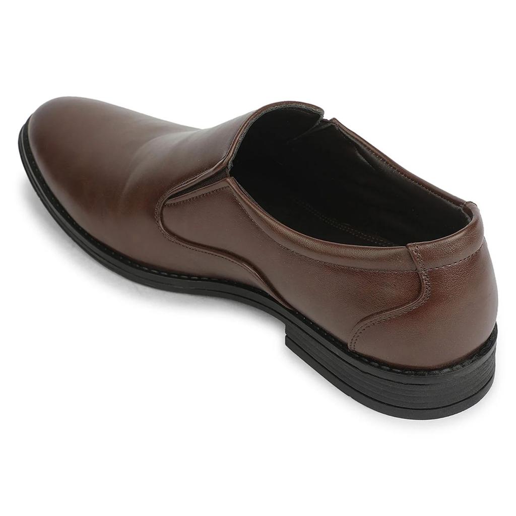 Fortune HML-87E Brown Formal Non Lacing Mocassin Shoes for Men — photo 5