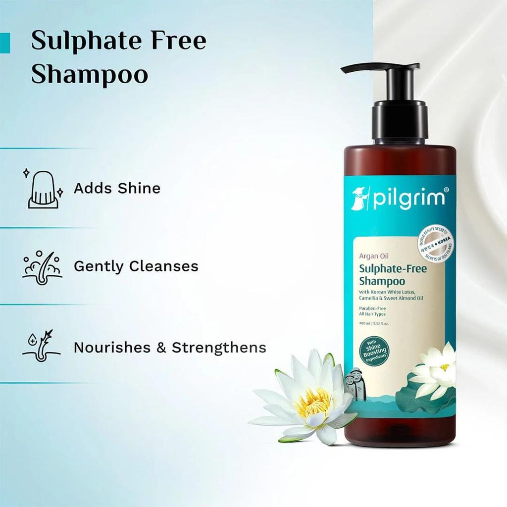 Argan Oil Sulphate Free Shampoo with Korean White Lotus, Camellia & Sweet Almond Oil — photo 5