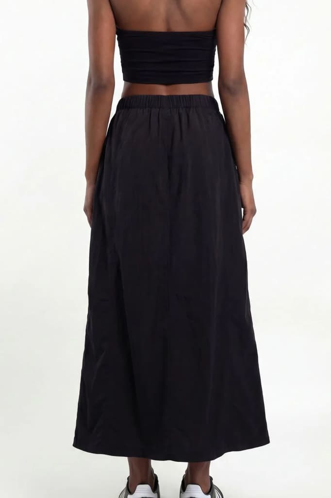 Cargo Parachute Skirt // Black — photo 5